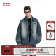 BJHG不計(jì)后果牛仔外套男秋季2025新款潮牌襯衫美式復(fù)古水洗翻領(lǐng)夾克女 牛仔藍(lán) L