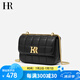 HR赫蓮娜包包女包簡約菱格鏈條包頭層牛皮單肩斜挎包女時尚小方包