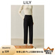 LILY通勤神褲2025夏新款職業(yè)百搭顯瘦高腰九分煙管褲西裝休閑褲女 510黑 XL