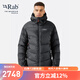 Rab 800篷連帽山地羽絨服男輕量保暖戶外防潑水耐磨鵝絨服 QDN-69 黑色 L