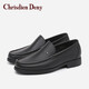 克雷斯丹尼（Chrisdien Deny）男鞋商務休閑皮鞋樂福豆豆鞋一腳蹬中年父親鞋七夕情人節(jié)禮物