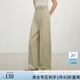 范思藍(lán)恩復(fù)古通勤寬松闊腿休閑褲女春季2025新款修身顯瘦褲子1250 淺灰綠 M