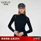 歌莉婭半高領(lǐng)毛衣女秋冬新款羊毛打底衫上衣1CNR5J170 00B黑色 M