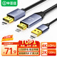 畢亞茲 HDMI轉DP轉換器連接線 1.8米 4K/60hz Displayport公4K高清視頻轉換頭線 電腦PS4接顯示器轉接頭
