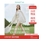 茵曼UPF100+防曬衣女夏時(shí)尚襯衫外套 淺杏白 M