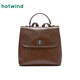 熱風(fēng)【商場(chǎng)同款】女士包包春秋新款復古翻蓋包美拉德學(xué)院雙肩背包 02棕色 F