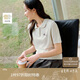 茵曼簡(jiǎn)約娃娃領(lǐng)刺繡針織衫夏季女裝休閑通勤顯瘦短袖上衣 花紗色  M