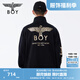 BOY LONDON【黑執(zhí)事】秋男女同款黑色潮酷針織夾克外套N12801 黑色 XS