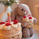 JELLYCAT25新款Jellyc--邦尼兔抱蛋糕兔毛絨玩偶愛心兔萌趣害羞安撫公仔 抱蛋糕邦尼兔 31cm