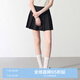 樂(lè)町學(xué)院風(fēng)高知半身裙女裝25年春季新款設(shè)計(jì)感腰袢寬窄百褶短裙 烏黑（現(xiàn)貨） XS