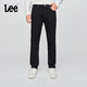 Lee25秋冬新品709修身中腰錐形五袋款黑色男牛仔褲 黑色  32 