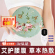 同仁堂艾灸肚子腹部專用 女性暖宮艾灸寶腰帶艾絨艾草寶家用熏蒸儀暖腰 【印花綠色】九檔控溫可定時(shí)款 套餐B【+2個(gè)艾絨內(nèi)芯 共3個(gè)】
