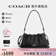 蔻馳（COACH）女士皮質(zhì)單肩斜挎手提包CV529 黑色CV529SVBK