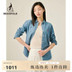 beanpole【新品】濱波 2025春夏女士商務(wù)全棉長袖潮酷牛仔襯衫 藍(lán)色 S 160/84A