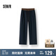 森馬（Semir）休閑褲女時(shí)尚打褶闊腿褲2025夏季氣質(zhì)格子肌理彎刀褲107425127002