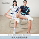 Calvin KleinJeans夏季男女情侶中性休閑ck美式大字母印花純棉短袖T恤J317893 YAF-白色 L （推薦150-170斤）