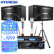 HYUNDAI家庭影院ktv音響套裝家用k歌電視客廳會(huì)議室卡拉ok全套專業(yè)大功率功放機(jī)店鋪卡包音箱設(shè)備 【專業(yè)版】10吋五單元音響套裝