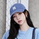 美職棒（MLB）官方 男女帽子張凌赫同款棒球帽休閑遮陽帽軟頂鴨舌帽七夕節(jié)禮物 紐約洋基隊/藏青色/KARINA同款 均碼 F