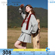 三彩大碼女裝2025春季新款Miu系學(xué)院風(fēng)衛(wèi)衣百褶裙兩件套短裙胖MM 巖灰 M