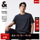 杰克·瓊斯（JACK&JONES）男裝短袖男商務(wù)通勤潮涼感華夫格logo皮標(biāo)圓領(lǐng)短袖T恤男夏季衣服 E39 水泥灰 M (175)