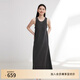 EP雅瑩女裝 純棉內(nèi)搭打底無袖長款針織背心連衣裙夏季商場同款4109A 灰色 M