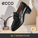 愛(ài)步（ECCO）樂(lè)福鞋女 25年新款優(yōu)雅淺口正裝單鞋粗跟高跟鞋女 型塑291903 黑色29190301001 37