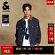 杰克·瓊斯（JACK&JONES）25年秋季男裝復古寬松撞色翻領潮流原色牛仔夾克外套男品牌外套 A13 深牛仔藍 L 180