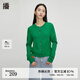 播文藝通勤開(kāi)衫秋商場(chǎng)同款純色簡(jiǎn)約針織開(kāi)衫女BDQ8UD1874 L30青檸色 M