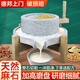 時光舊巷 小石磨家用磨盤老石磨麻石石磨家用磨盤手工石磨家用迷你豆?jié){機 25*35帶木架+豆腐框+磨槽器