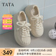他她（TATA）厚底小白鞋女2025夏季新款透氣板鞋女鞋子休閑鞋 白色 37