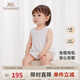 英氏家居服連體衣嬰幼兒有機(jī)純棉條紋連體哈衣爬服