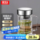 GIANXI玻璃杯雙層高硼硅夏季帶把手杯耐高溫泡茶杯水杯子節(jié)日禮物