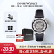 安普里奧·阿瑪尼（Emporio Armani）手表男士 潮流黑武士皮帶鏤空機械腕表生日禮物送男友AR1981