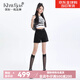 Khwfjas國際一線品牌夏季韓版高腰牛仔短褲女顯瘦百搭寬松彈力熱褲子潮 黑色 （禮盒包裝） L (推薦體重:110-119斤)