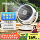 飛利浦（PHILIPS）空氣循環(huán)扇家用電風(fēng)扇桌面臺(tái)式小風(fēng)扇輕音節(jié)能落地扇搖頭換氣扇大風(fēng)量循環(huán)對(duì)流ACR2122DD白+灰
