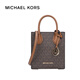 邁克.科爾斯（MICHAEL KORS）mk女包 Mercer迷你老花琴譜包單肩包棕35T1GM9C0I【熱銷】禮物