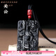 鉑悅璽熙（BOYESXSO）黑曜石關(guān)公吊墜關(guān)羽武財神護(hù)身符項鏈男士男款本命年掛件