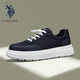 美國(guó)馬球協(xié)會(huì)（U.S.POLO ASSN.）男鞋2025夏季新款厚底增高經(jīng)典板鞋男透氣輕便布鞋男士休閑鞋 藏青【輕盈透氣+防滑耐磨】 41 標(biāo)準(zhǔn)皮鞋碼