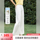 梵希蔓時(shí)尚氣質(zhì)白色牛仔褲女2025夏季新款高腰顯瘦寬松直筒闊腿褲 75017 白色 S