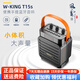 維爾晶（W-King）T15S手提便攜式藍(lán)牙音箱戶外廣場舞大音量K歌唱歌舞臺教學(xué)樂器演奏擴(kuò)音器移動錄音語音播報小音響 迷你版T15S 灰色 標(biāo)配不帶話筒