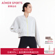 Aimer sports愛慕運(yùn)動(dòng)外套上衣女春秋新品馬拉松立領(lǐng)拉鏈外穿短外套AS144N51 寧?kù)o灰 160