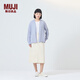 無印良品（MUJI）女式 輕薄針織 披肩開衫 女裝上衣外套 外衣 25年春季 BA1Q8A5S 薰衣草色 M （160/84A）