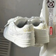百麗踏復(fù)古ins風(fēng)小眾白色學(xué)院滑板鞋2025新款小白鞋百搭情侶鞋子休閑鞋 米白色 37