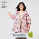 jnby by JNBY江南布衣童裝冬羽絨服跳跳兔加厚連帽中長款男女童兒童1NBC13691 690雜粉 140 cm