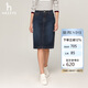哈吉斯（HAZZYS）女裝 牛仔半身裙女ABQST0BCX01 藏青色NV 165/76A44