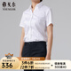 雅戈?duì)枺╕OUNGOR）短袖襯衫女素色DP免燙襯衫棉彈面料舒適透氣抗皺易打理商場(chǎng)同款 白色 36