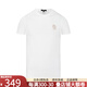 VERSACE JEANS COUTURE短袖T恤男休閑簡(jiǎn)約棉質(zhì)圓領(lǐng)印花上衣12042禮物 白色 L