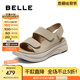 百麗（Belle）簡約休閑勃肯鞋女2025夏新商場同款厚底舒適涼鞋D9J2DBL5 杏色 39 (245mm)