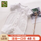 拉比嬰兒衣服夏季薄款0-1歲新生兒連體衣男女寶寶短袖爬行服 初夏全開連體短袖衣 52cm -59cm