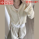 SNYDER WEAR2025新款秋季開(kāi)衫女外搭薄款長(cháng)袖外套休閑設計感氣質(zhì)開(kāi)衫上衣百搭 米杏色 薄款 S 建議95斤以?xún)? title=